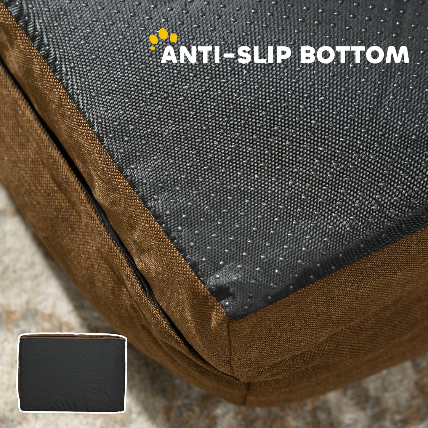 Pawhut Dog Bed Calming Pet Bed Dog Mattress for Large Dogs - Brown